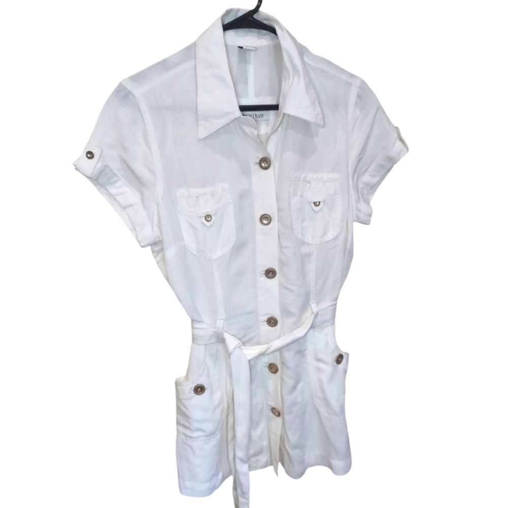 White House Black Market Linen Blend Nini Dress